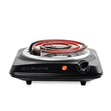 Ovente 1000W Single Hot Plate Electric Countertop Coil Stove 6 Inch with 5 Level Temperature ...