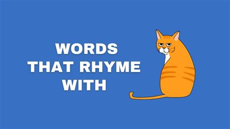 Words That Rhyme With Cat - Capitalize My Title