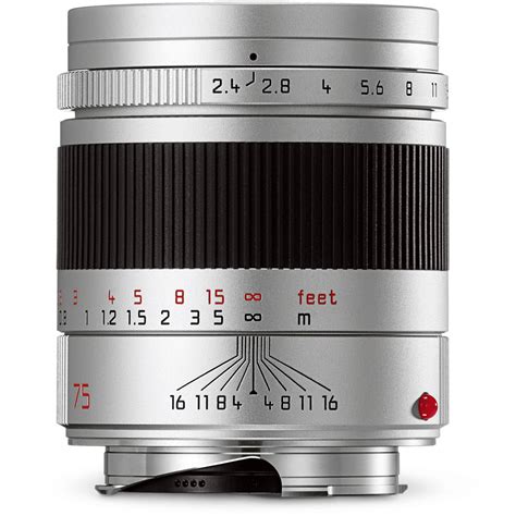 Leica Summarit-M 75mm f/2.4 Lens (Silver) 11683 B&H Photo Video