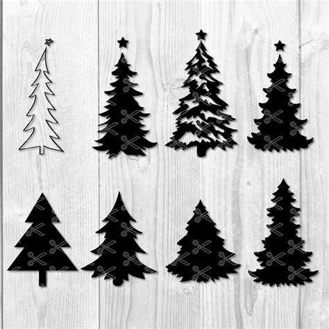 Christmas Tree SVG DXF Bundle - Holiday SVG Cut Files - Xmas SVG