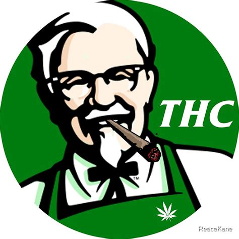 "Finger stickin bud (THC) KFC logo" Stickers by Reece Kane | Redbubble