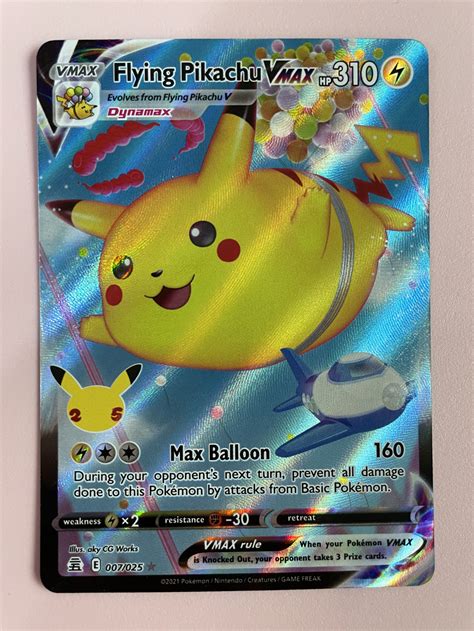 Celebrations Flying Pikachu VMAX Ultra Rare 007/025 Pokemon Toys & Hobbies Pokémon Individual Cards