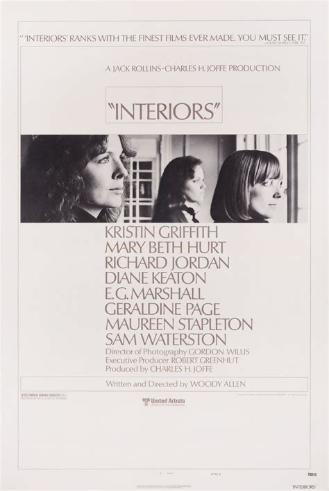 Interiors Original 1978 U.S. One Sheet Movie Poster - Posteritati Movie Poster Gallery