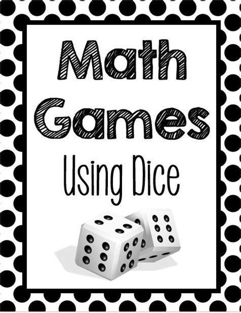 Math Games Using Dice - The Teacher Next Door | Math games, Homeschool math, Math lessons