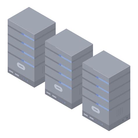 Server rack icon, isometric style 15308324 Vector Art at Vecteezy