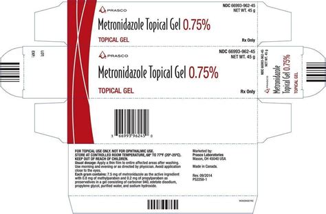 Metronidazole Gel - FDA prescribing information, side effects and uses