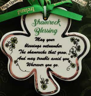 Irish Blessing Ornament - Shamrock - sch03bl