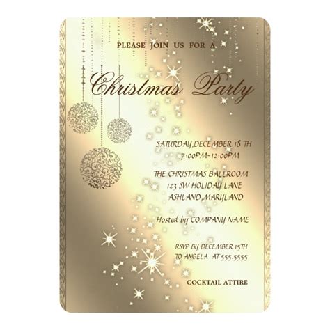 Elegant Christmas Balls,Christmas Party Invitation | Zazzle.com