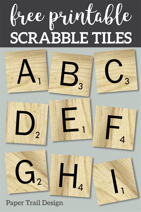 Free Printable Scrabble Letter Tiles Sign - Paper Trail Design