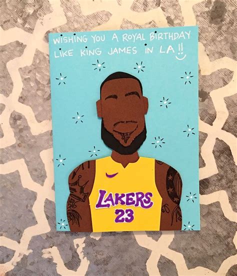 Basketball Birthday Card, Lebron James Birthday Card, King James ...