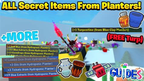 ALL Secret Item Locations From Planters! (Bee Swarm Simulator) - YouTube