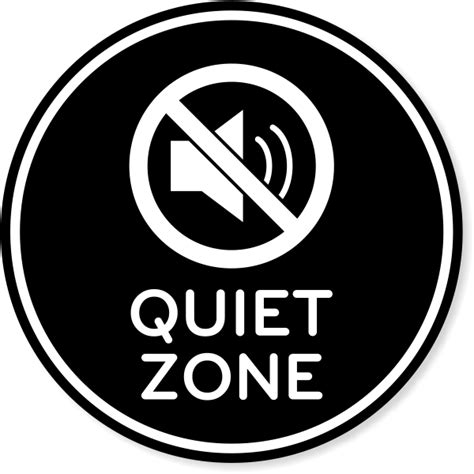 6" Round Quiet Zone Engraved Plastic Sign | HC Brands