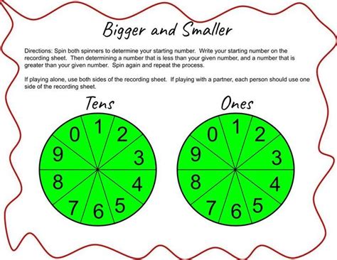 Comparing numbers spinner games – Artofit