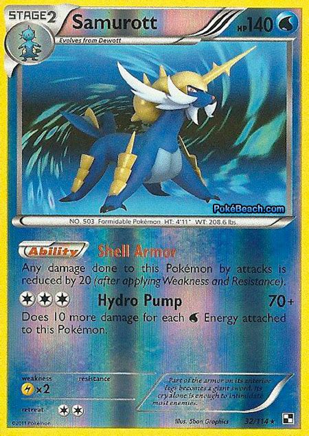 Samurott (Black & White BW 32) – Card of the Day — SixPrizes