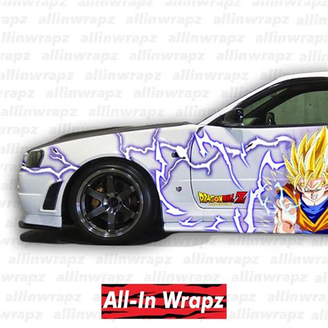 Powerful Goku Super Saiyan Dragon Ball Z Anime Car Livery Decal Customizable, High-quality Vinyl ...