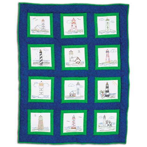 Lighthouses 9" Theme Quilt Blocks | Jack Dempsey Needle Art