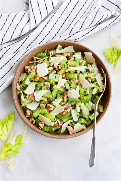 Marinated Celery Salad with Walnuts - It's a Veg World After All®