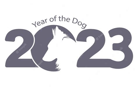 Premium Vector | Year of the dog 2023 vector template new year's design on the chinese calendar