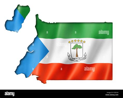 Equatorial Guinea flag map Stock Photo - Alamy