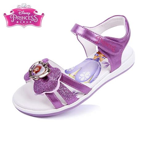 Disney Princess Sandals Dress Shoes For Girl Butterfly Glitter Peep toe ...