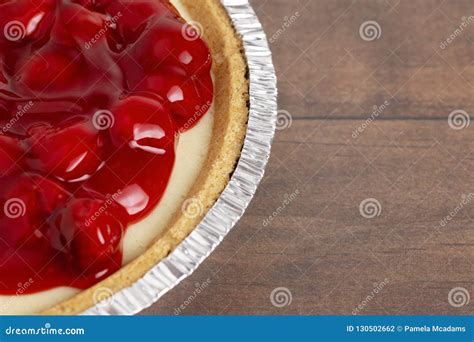 Classic No Bake Cherry Cheesecake in a Graham Cracker Crust Stock Photo ...