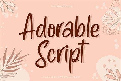 Adorable Script - Cute Handwritten Font