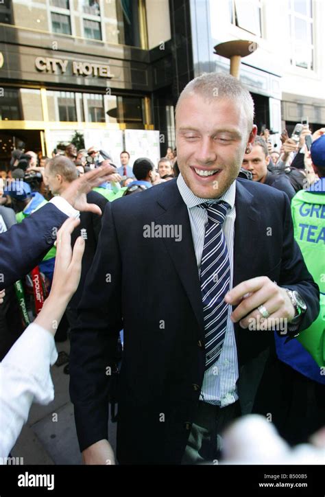 Andrew Freddie Flintoff and the victorious England Ashes team leave ...