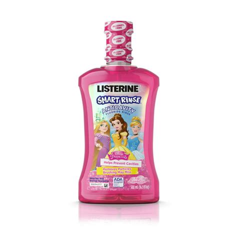 Listerine Smart Rinse Kids Alcohol-Free Mouthwash, Bubble Gum, 500 mL ...