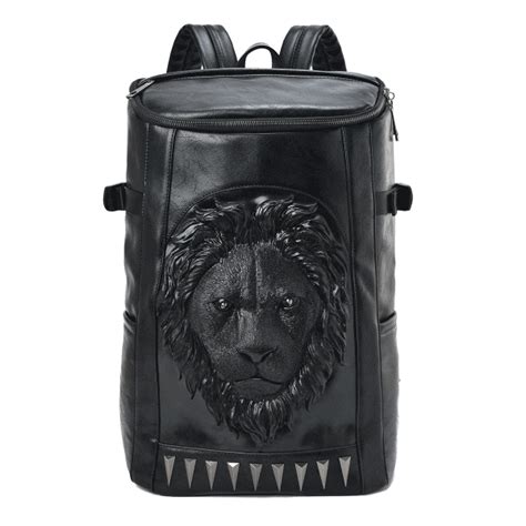 3D Embossed Lion Head Backpack from Apollo Box in 2021 | Trendy leather bags, Faux leather ...