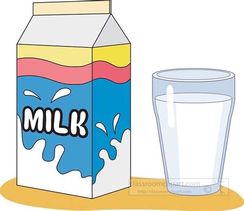 Beverage Clipart-cartoon glass of milk clipart