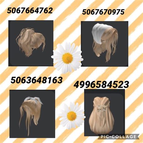 Bloxburg blonde hair codes!!