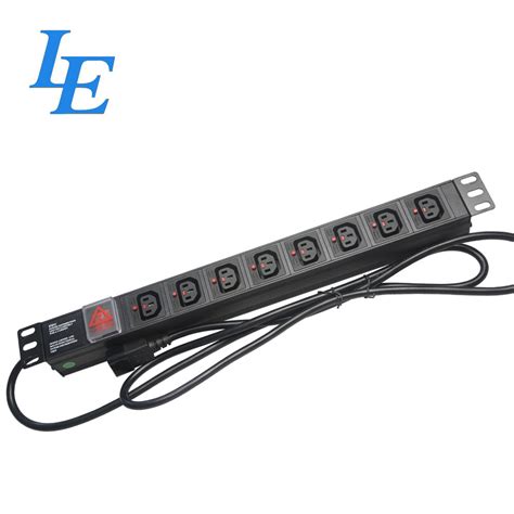 IEC Type C13 19 Inch Rack Pdu Power Distribution Unit 250VAC Rated Voltage