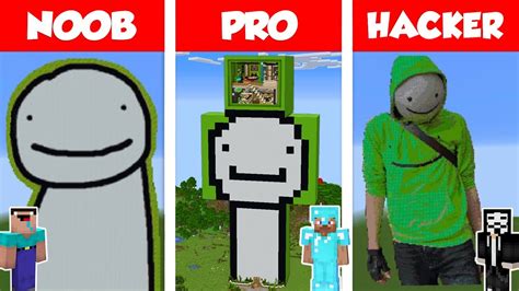 Minecraft NOOB vs PRO vs HACKER: DREAM STATUE HOUSE BUILD CHALLENGE in Minecraft / Animation ...