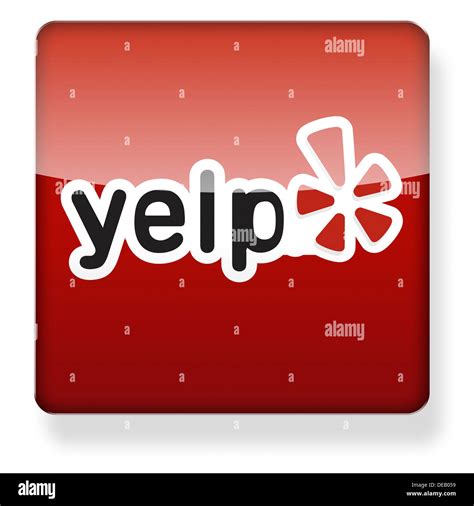 Yelp logo as an app icon. Clipping path included Stock Photo - Alamy