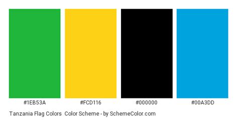 Tanzania Flag Colors » Country Flags » SchemeColor.com