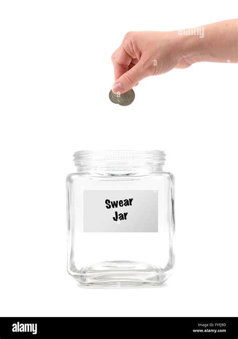 An empty jar with a blank labelisolated against a white background Stock Photo - Alamy