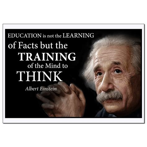 Albert Einstein Education Poster for Home Library Classroom or Office – Young N' Refined