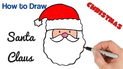 How to Draw Santa Claus Head | Christmas Drawings | How to draw santa, Santa claus drawing easy ...