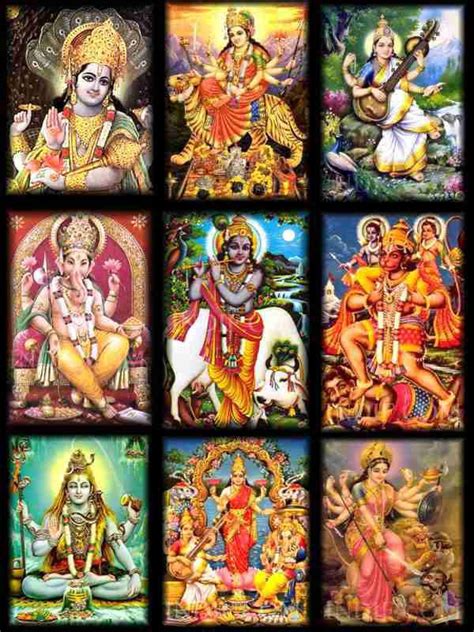 Chart Hindu Gods And Goddesses