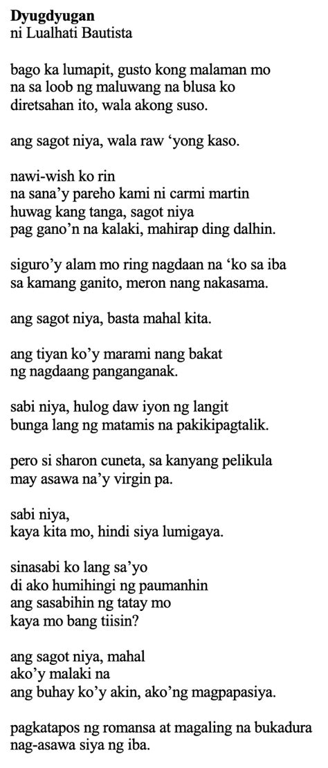 [TULA] Sa Poetry ni Rolando Tinio : Tula