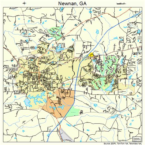 Newnan Georgia Street Map 1355020