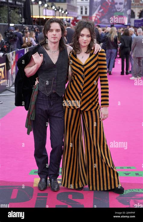 Ferdia Walsh-Peelo and Freya Parks arriving for the premiere of Pistol, at the Odeon Luxe ...