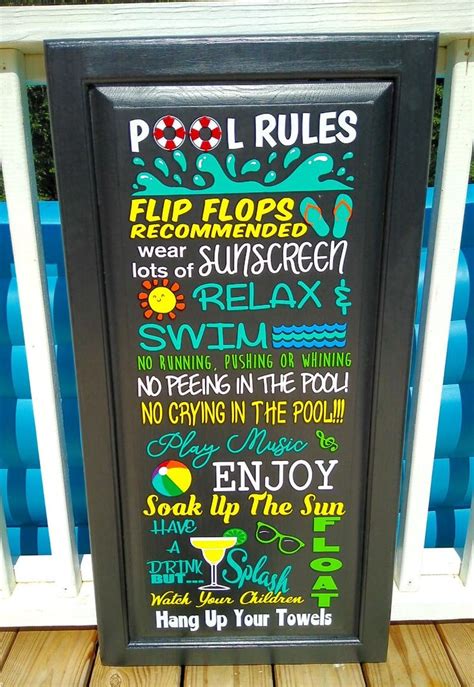 Swimming Pool Rules Funny Sign SVG PNG - Etsy | Pool rules, Swimming ...