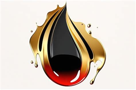 Premium Photo | Golden Oil either from olives or gasoline used as a cosmetic