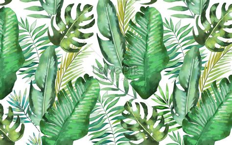 Watercolor Background Of Tropical Leaves | Leaves illustration, Watercolor background, Tropical ...