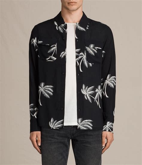 Lyst - Allsaints Offshore Shirt in Black for Men