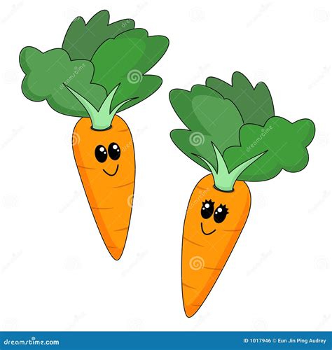 Cartoon Carrots stock vector. Illustration of cheerful - 1017946