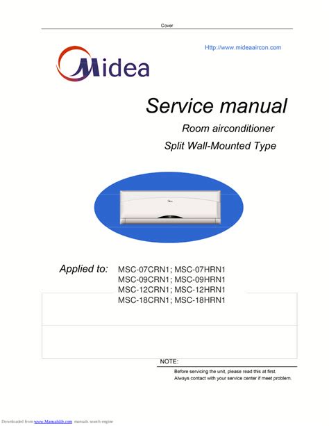 Midea Air Conditioner Service Manual Model MSC07CRN1