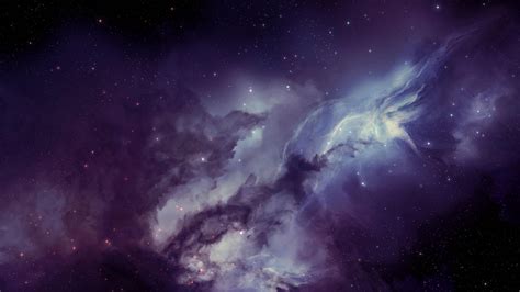 Download wallpaper 2048x1152 galaxy, nebula, blurring, stars ultrawide monitor hd background