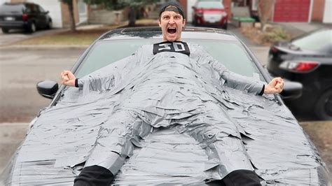 INSANE DUCT TAPE TO CAR PRANK! (EXTREME DARES) - YouTube